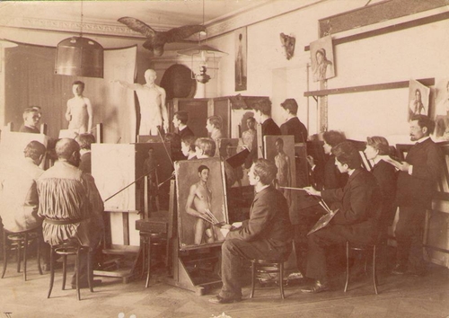 Թերլեմեզյանը Փարիզի Ժյուլիան գեղարվեստի ակադեմիայում, 1900-ականներ