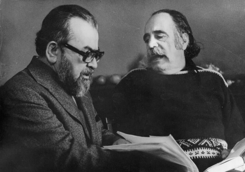 Վիլյամ Սարոյանը Գևորգ Էմինի հետ, Երևան, 1976թ.